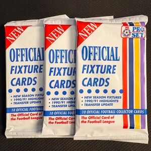 Pro Set Official Fixture Vintage Soccer Cards